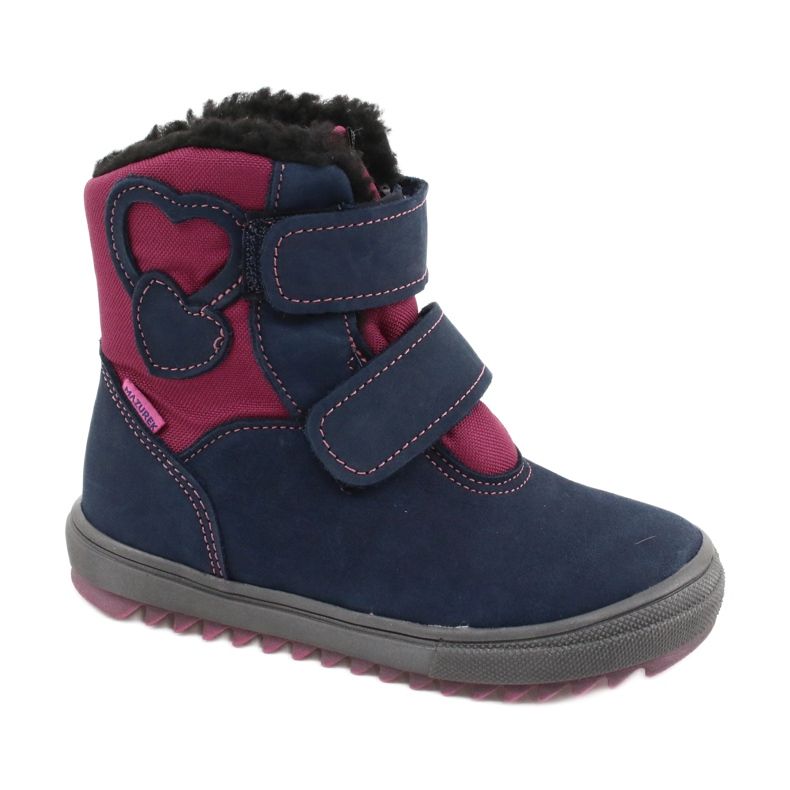 Boots with a TE-POR Mazurek 1351 M membrane navy blue pink