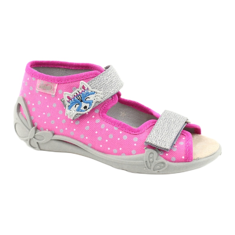 Befado yellow children's shoes 342P016 pink silver grey
