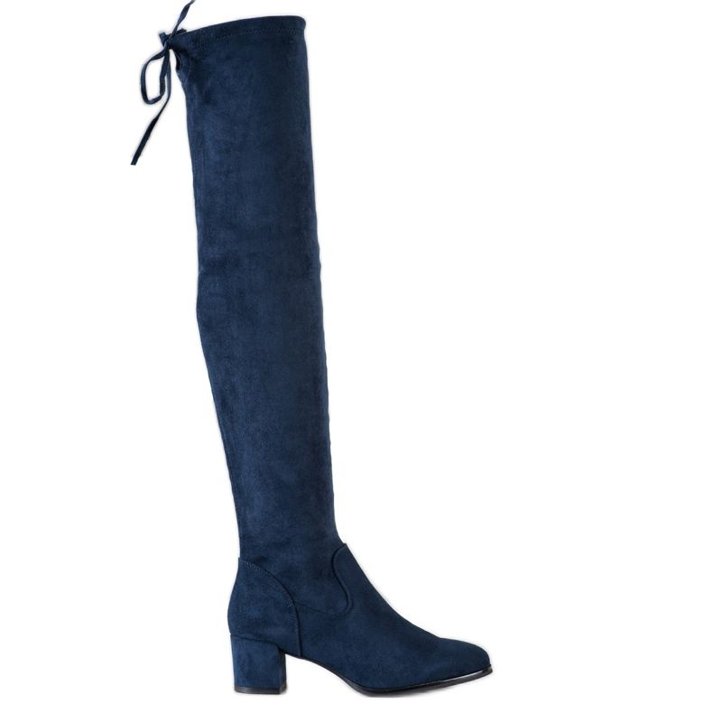 Over-the-knee boots by Sergio Leone navy blue blue