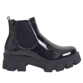 Black lacquered Chelsea boots NC1086 Black Black lacquered Chelsea boots NC1086 Black