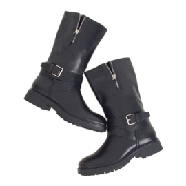 Black military boots RB98P Black Black military boots RB98P Black
