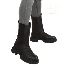Black motorcycle boots D-5 Black