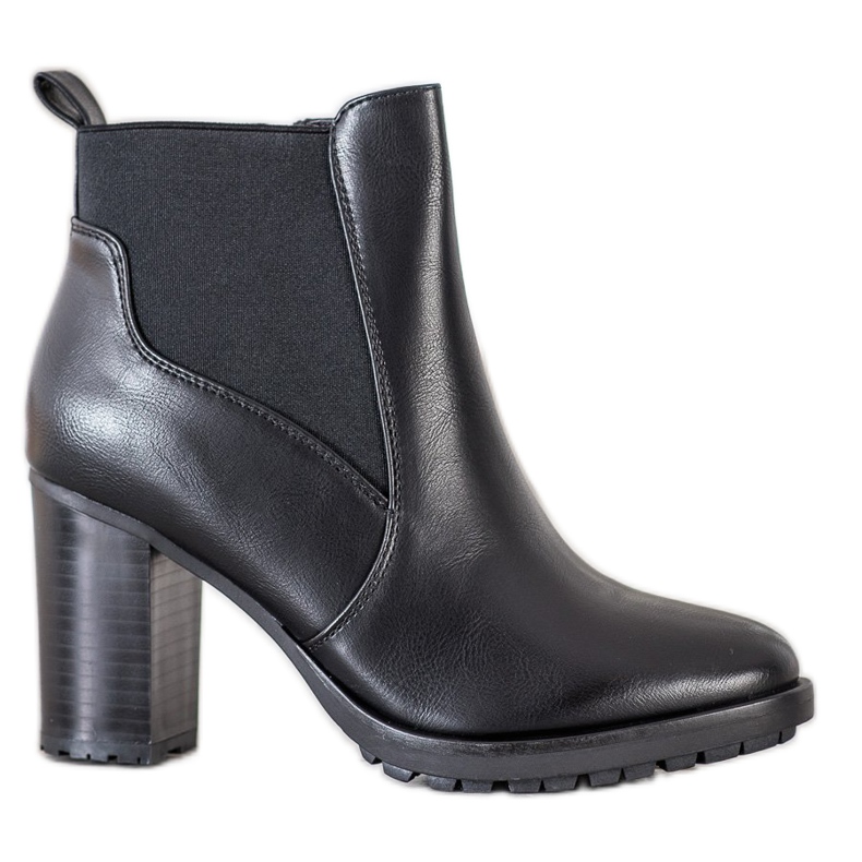 Lovery Casual high-heeled boots black