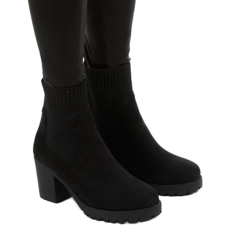 Black ankle boots with a Frostray sock