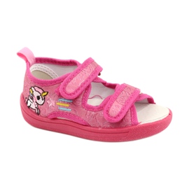 American Club American TEN38 / 20 sandals slippers, fuchsia leather insole pink