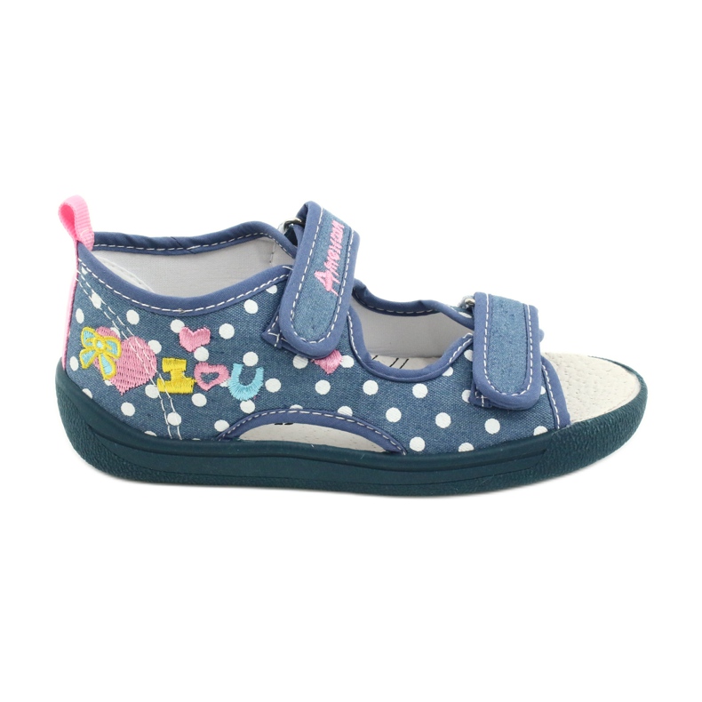 American Club Slippers, sandals, American children's shoes, leather insole white blue pink