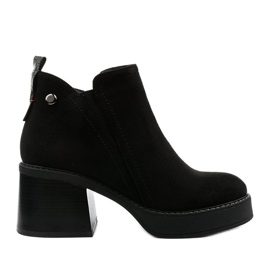 Black Yeartought eco-leather suede boots