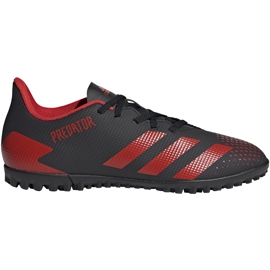 Football boots adidas Predator 20.4 Tf black and red EE9585 white