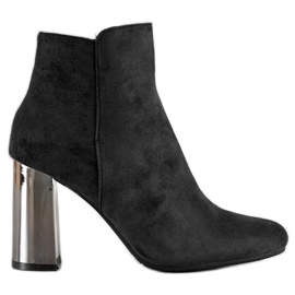 Janessa Boots With Silver Heel black