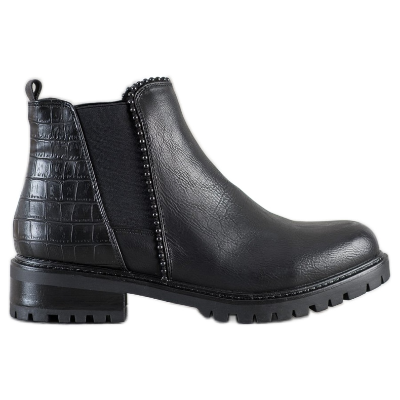Super Me Black Jodhpur boots Snake Print