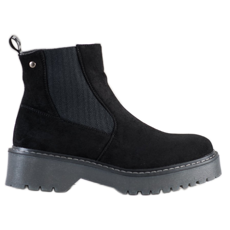 J. Star Fashionable Boots On The Platform black