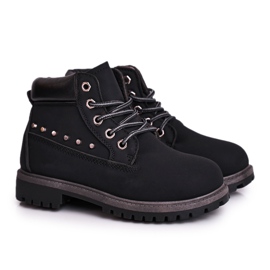 MSMG Children's Black Warm Gonzo Boots with Studs