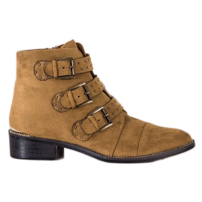 Corina Brown Boots With Buckles
