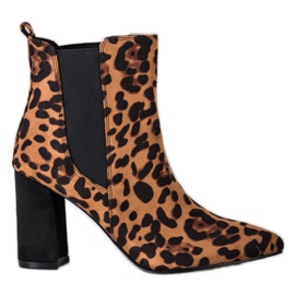 Corina Leopard Print Boot brown multicolored