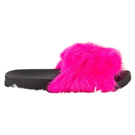 SHELOVET Comfortable Fur Slippers pink