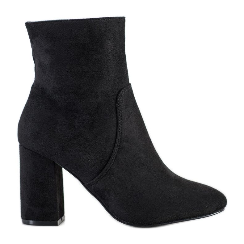 Diamantique Stylish suede boots black