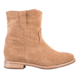 Seastar Warm cowboy boots on the wedge beige