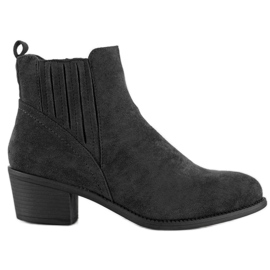 Camo Warm Suede Booties black