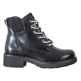 SHELOVET Stylish tied boots black