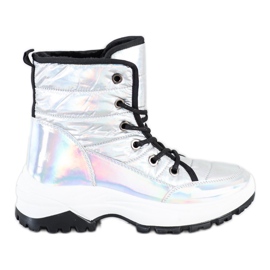 SHELOVET Comfortable Holo Snow boots white multicolored