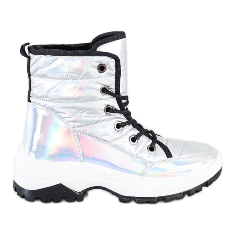 SHELOVET Comfortable Holo Snow boots white multicolored