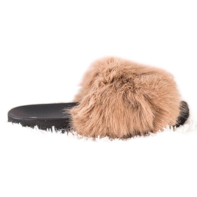 SHELOVET Comfortable Fur Slippers beige