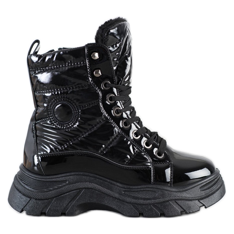 SHELOVET Fashion Quilted Trappers black