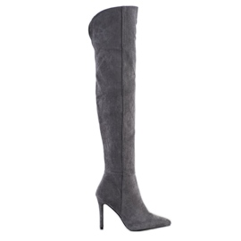 Small Swan Sexy high heel boots grey
