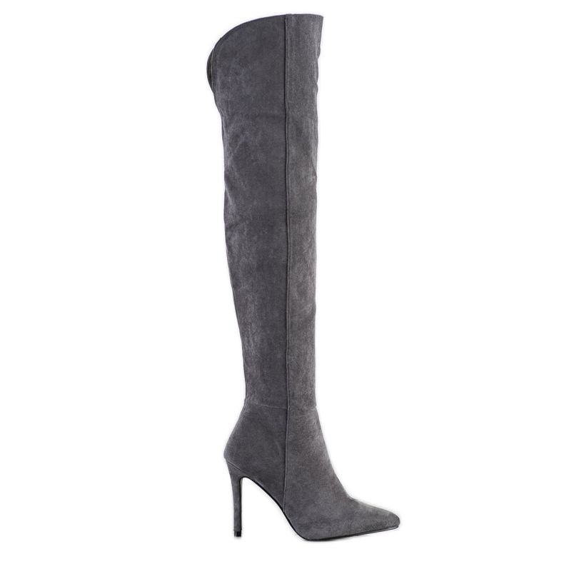 Small Swan Sexy high heel boots grey