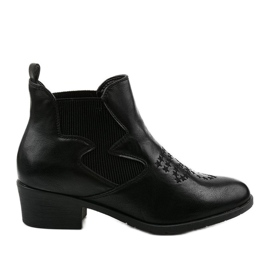 Black low cowboy boots from Fancyroot