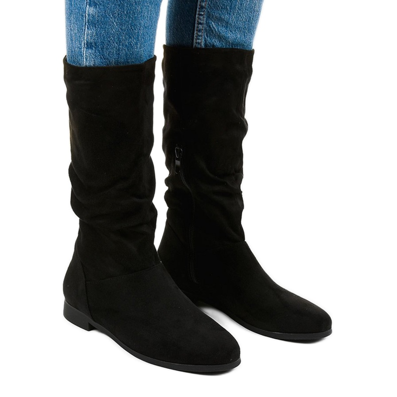 Suede boots for women Russell boots black