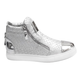 High-top Sneakers Q55 Silver High-top Sneakers Q55 Silver