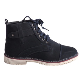 High Warmed Shoes Knotted M589 Pomegranate navy