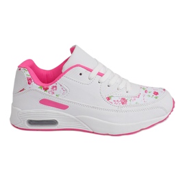 Flowers XT-18 White Sneakers pink