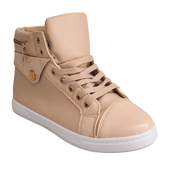 High-top Sneakers R-216 Beige