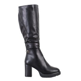 SHELOVET Black Boots On A Post