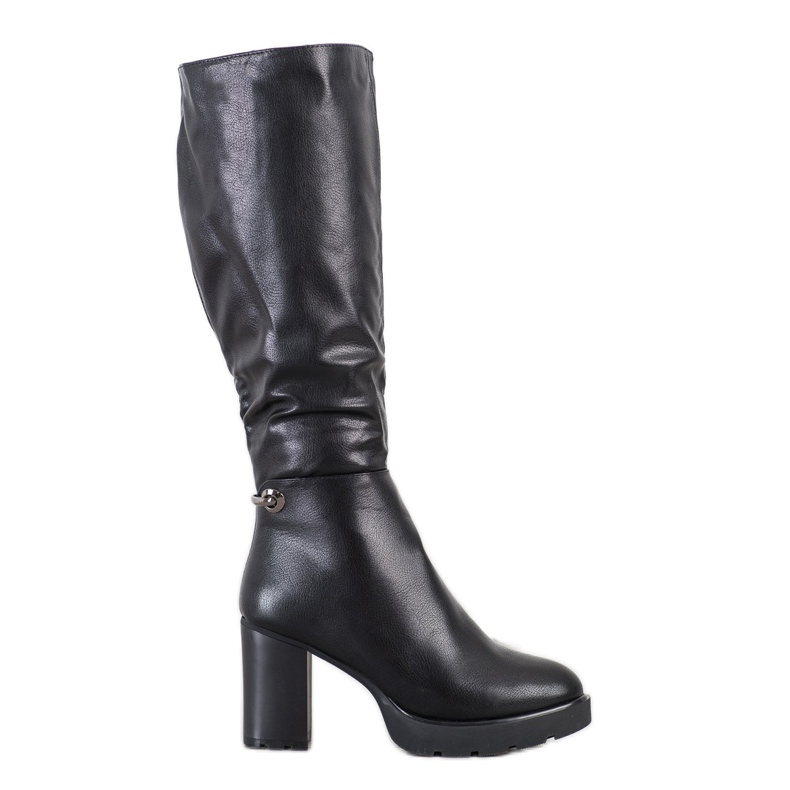 SHELOVET Black Boots On A Post