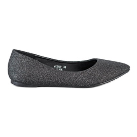 Seastar Glitter ballerinas black silver