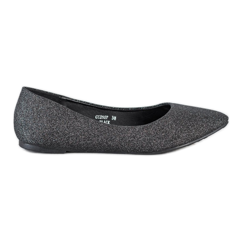 Seastar Glitter ballerinas black silver