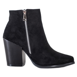Marquiz Warm boots with a decorative zipper black