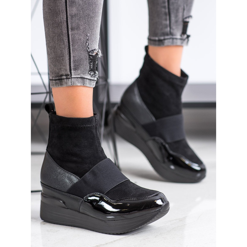 SHELOVET Fashion slip-on boots black