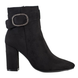 Weide Elegant Boots With A Buckle black Weide Elegant Boots With A Buckle black