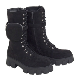 Black boots with a purse NC1111 Black