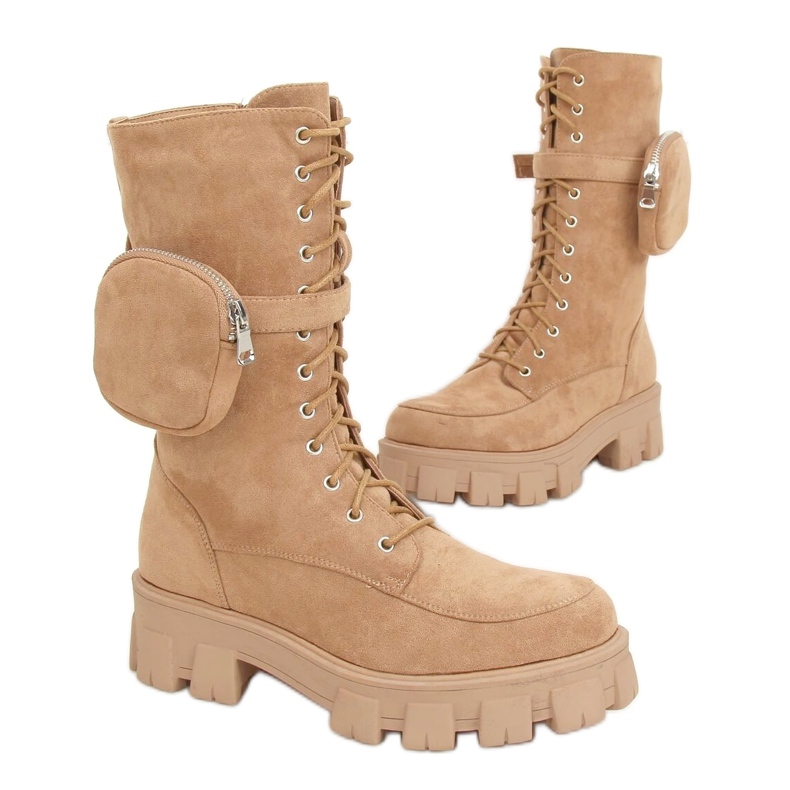 Boots with a purse beige NC1111 Khaki
