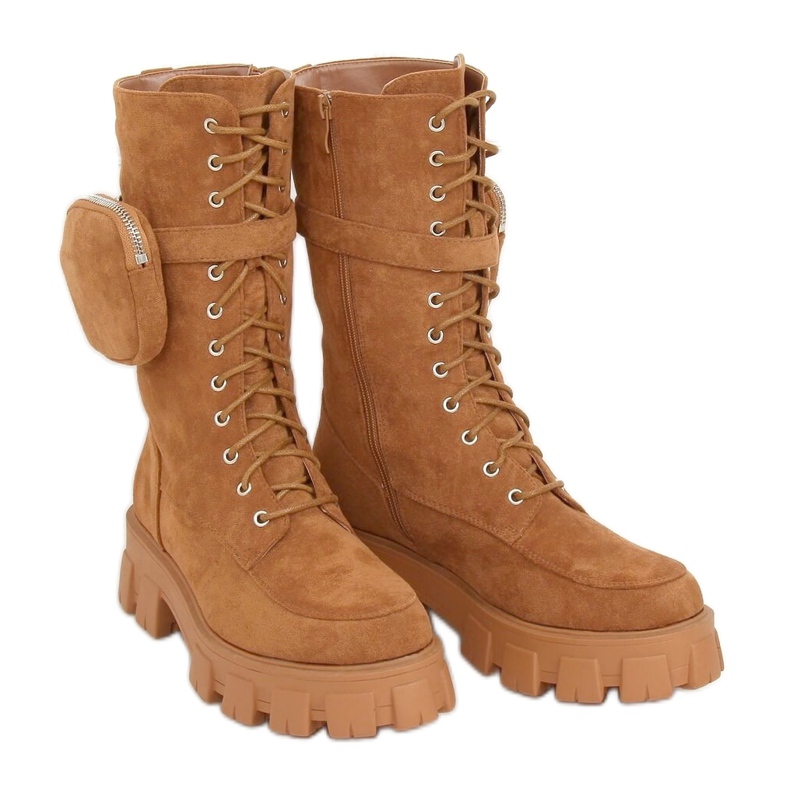 Camel NC1111 Camel boots with a purse brown multicolored