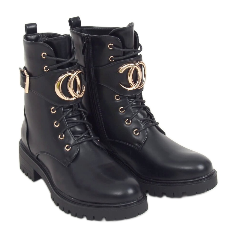 Black military boots NC1105 Black
