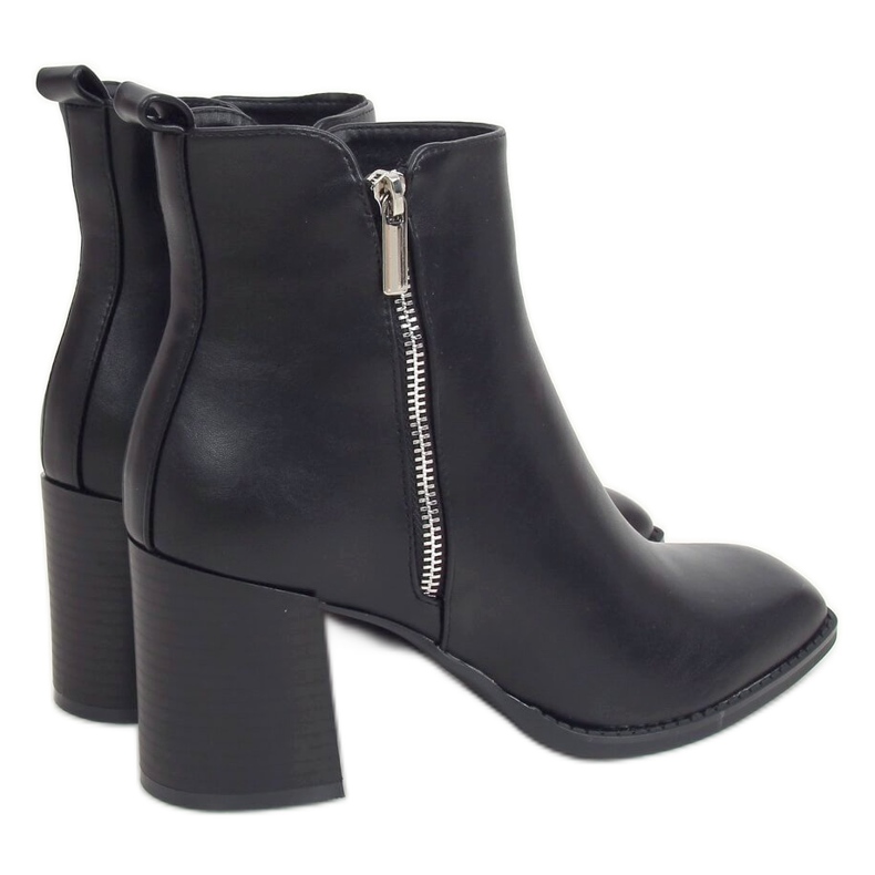 Black high-heeled boots 8373-GA Black