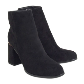 Black high-heeled boots 6053 Black