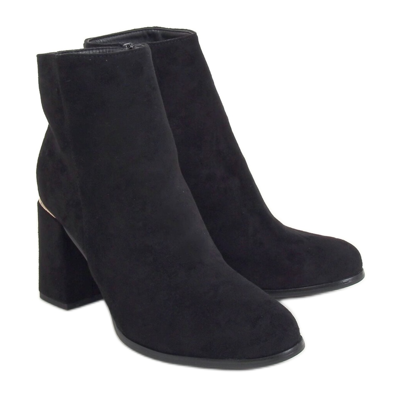 Black high-heeled boots 6053 Black