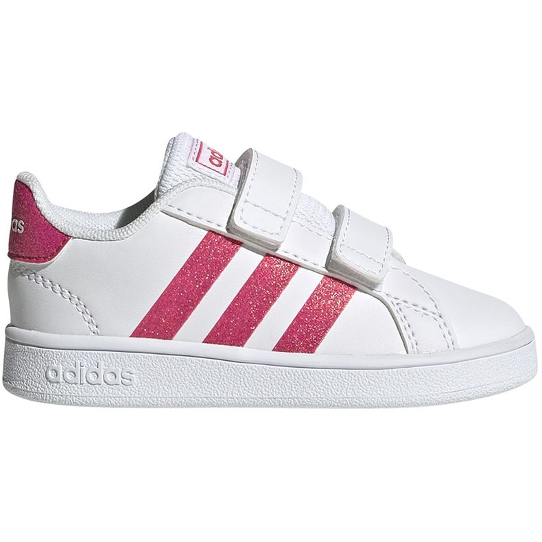 Shoes for girls adidas Grand Court white and pink EG3815